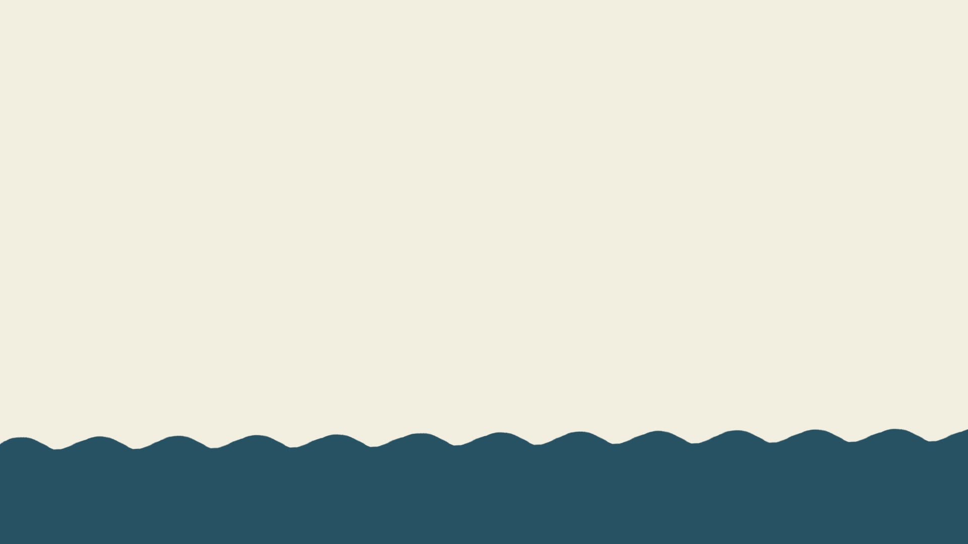 Beiger Hintergrund mit einer gezeichneten, blauen Welle.