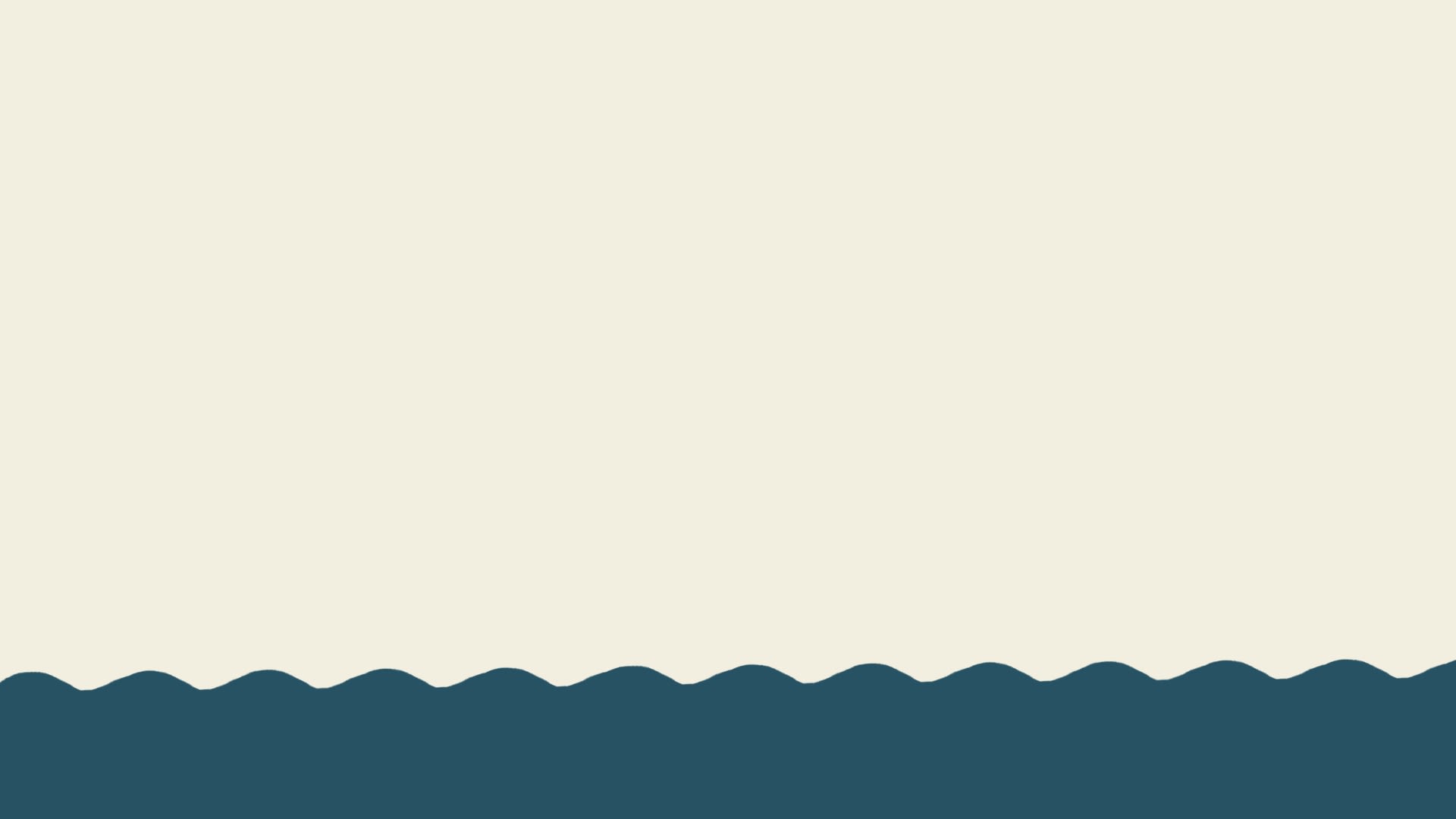 Beiger Hintergrund mit einer gezeichneten, blauen Welle.