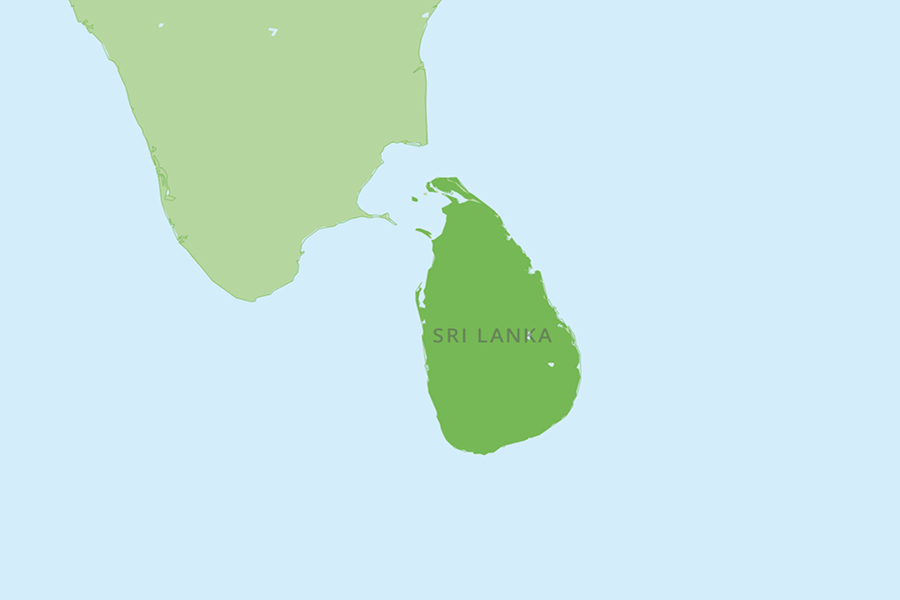 Karte: SOS-Kinderdörfer in Sri Lanka
