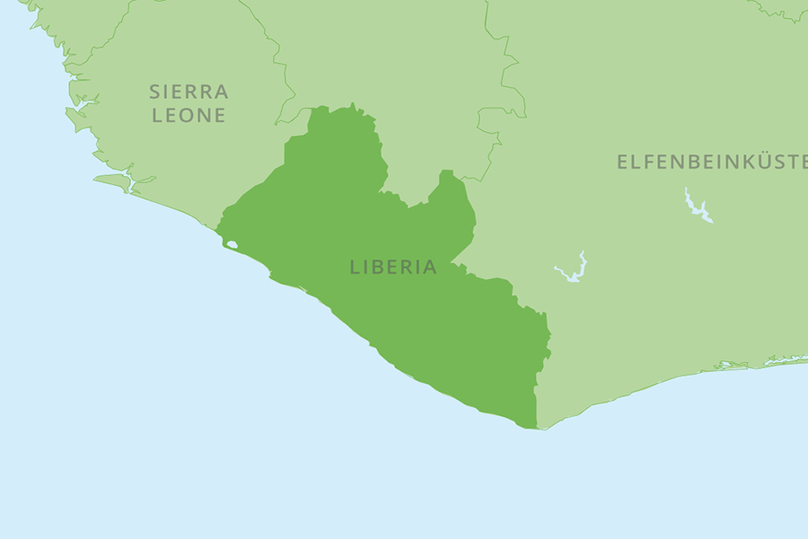 Karte: SOS-Kinderdörfer in Liberia