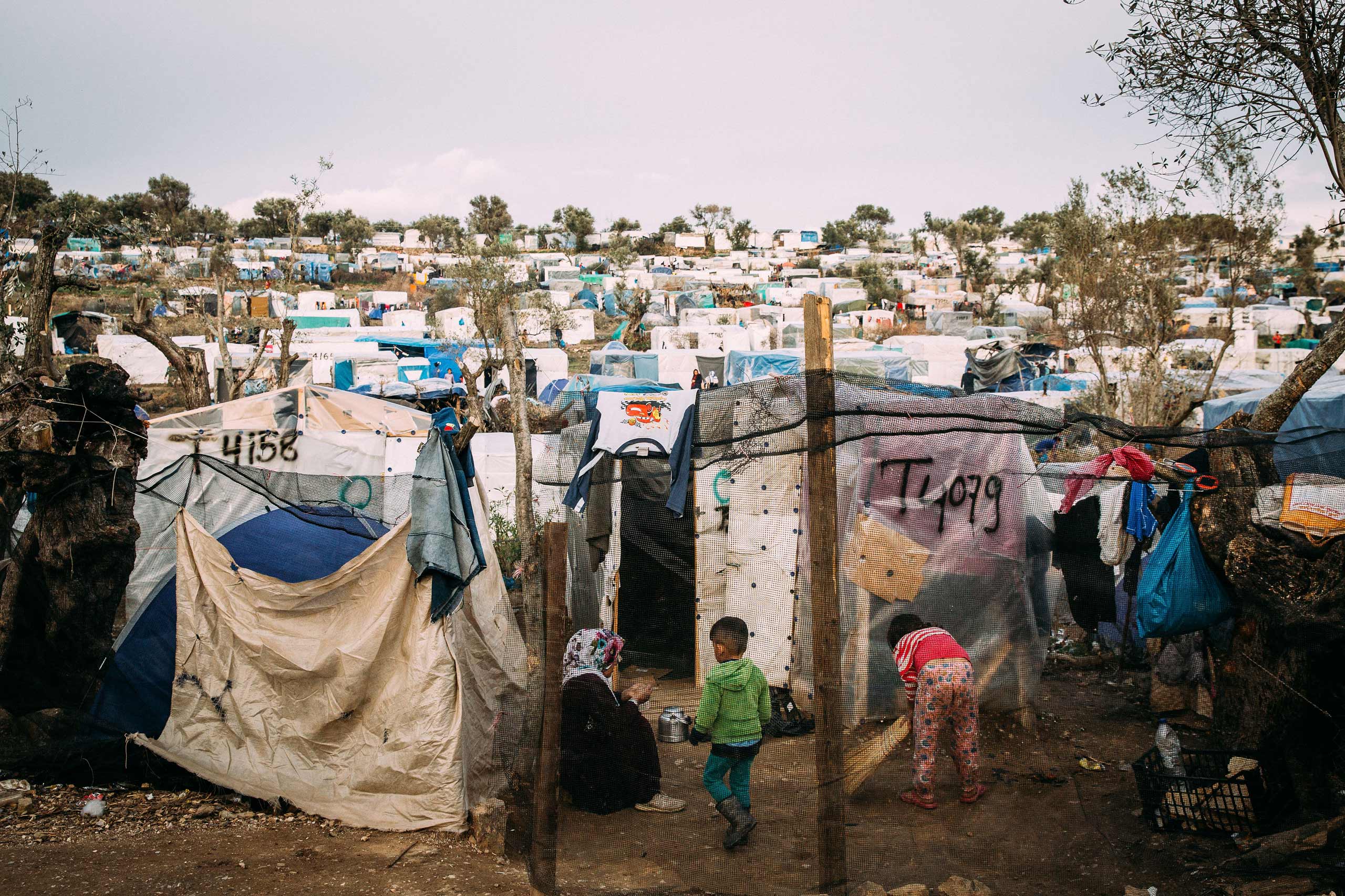 Momentaufnahme Camp Moria auf Lesbos
