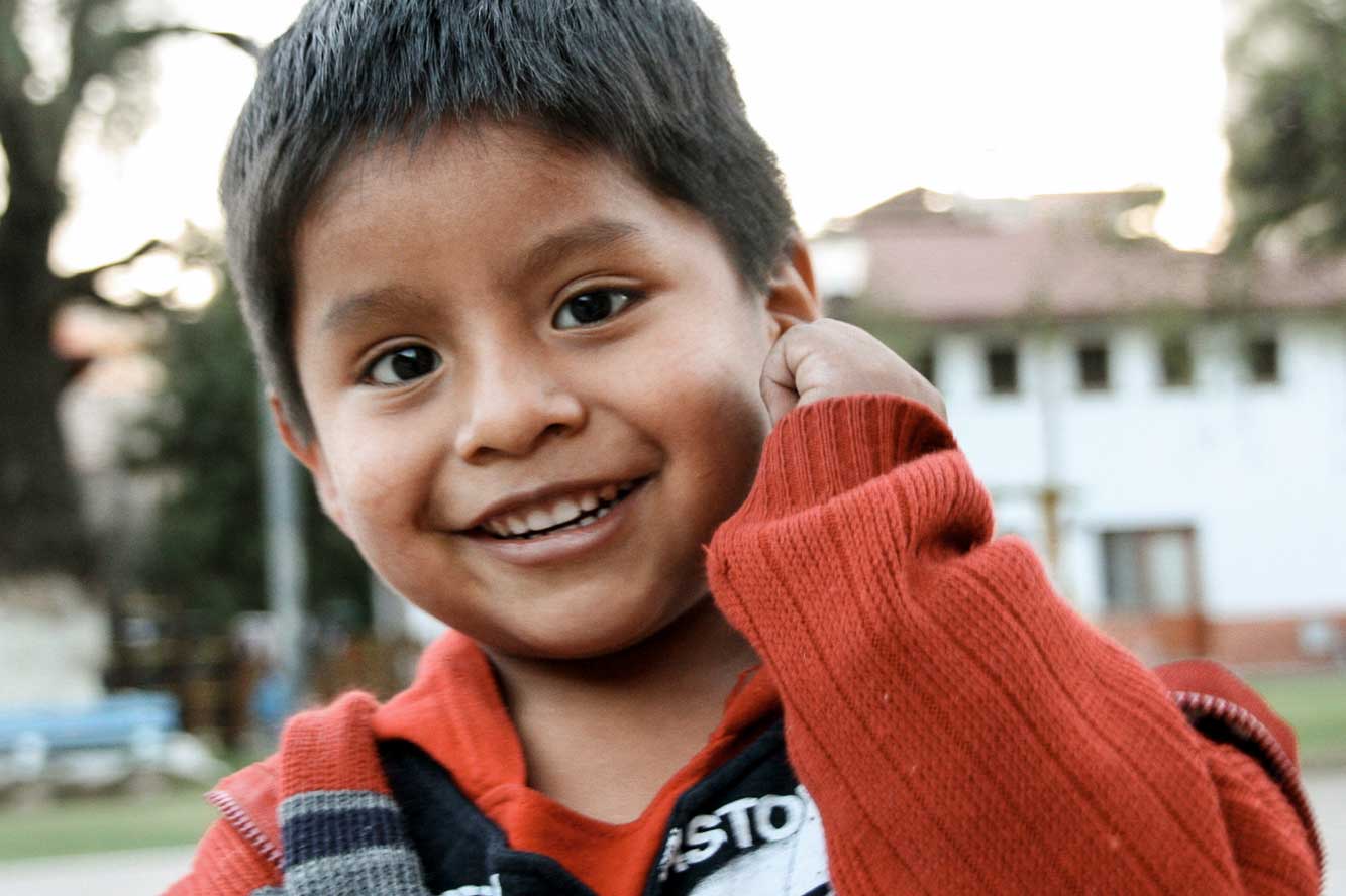 Junge aus Bolivien