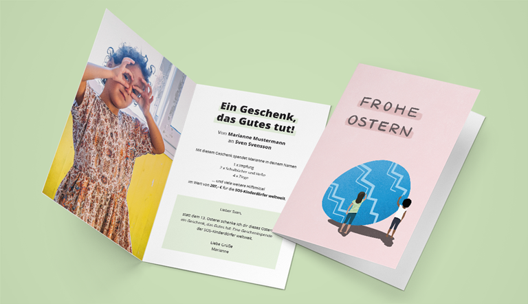 Grußkarte zu Ostern