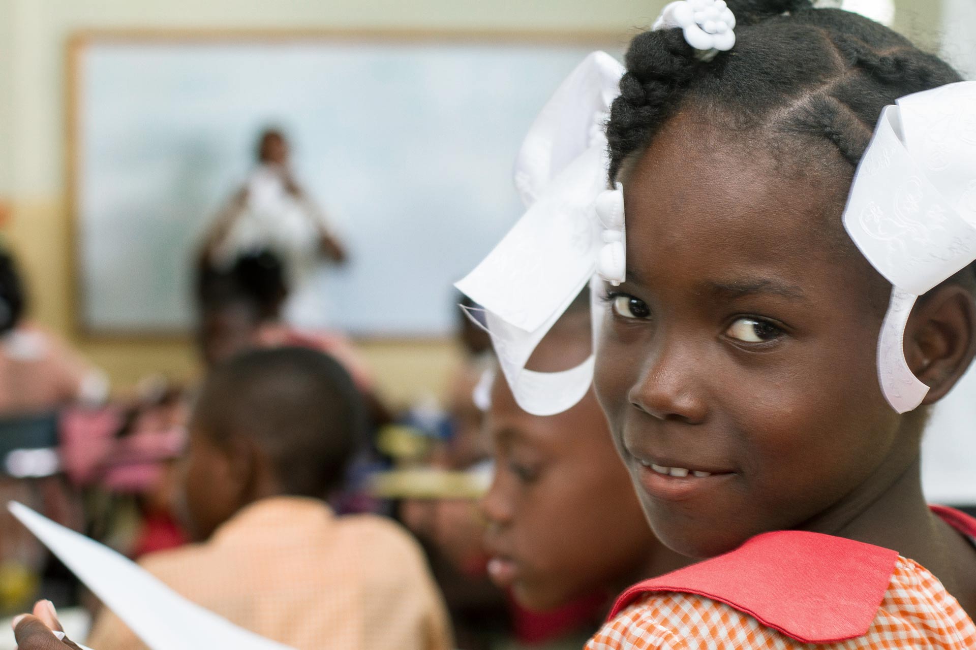 Mädchen an SOS-Schule in Haiti. Foto: Danielle Pereira
