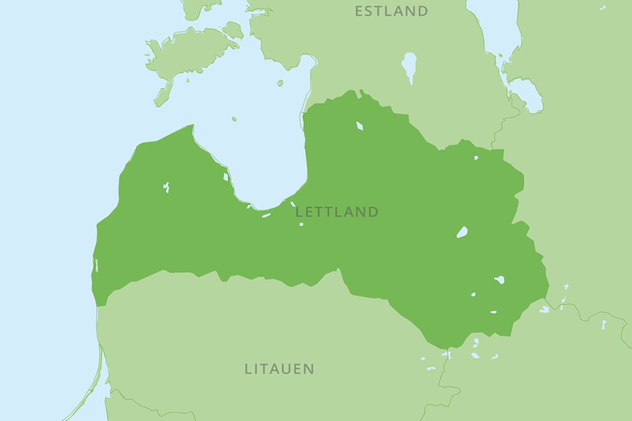 Karte Lettland