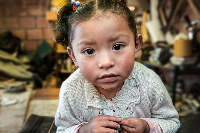 Kleines Mädchen aus Bolivien