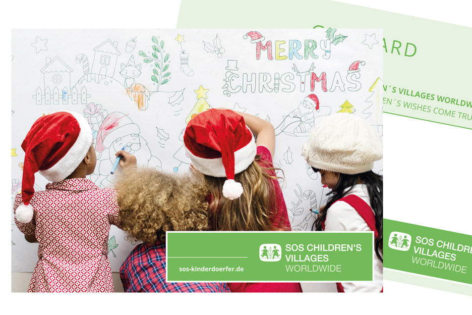 Karte der SOS-Kinderdörfer: Merry Christmas