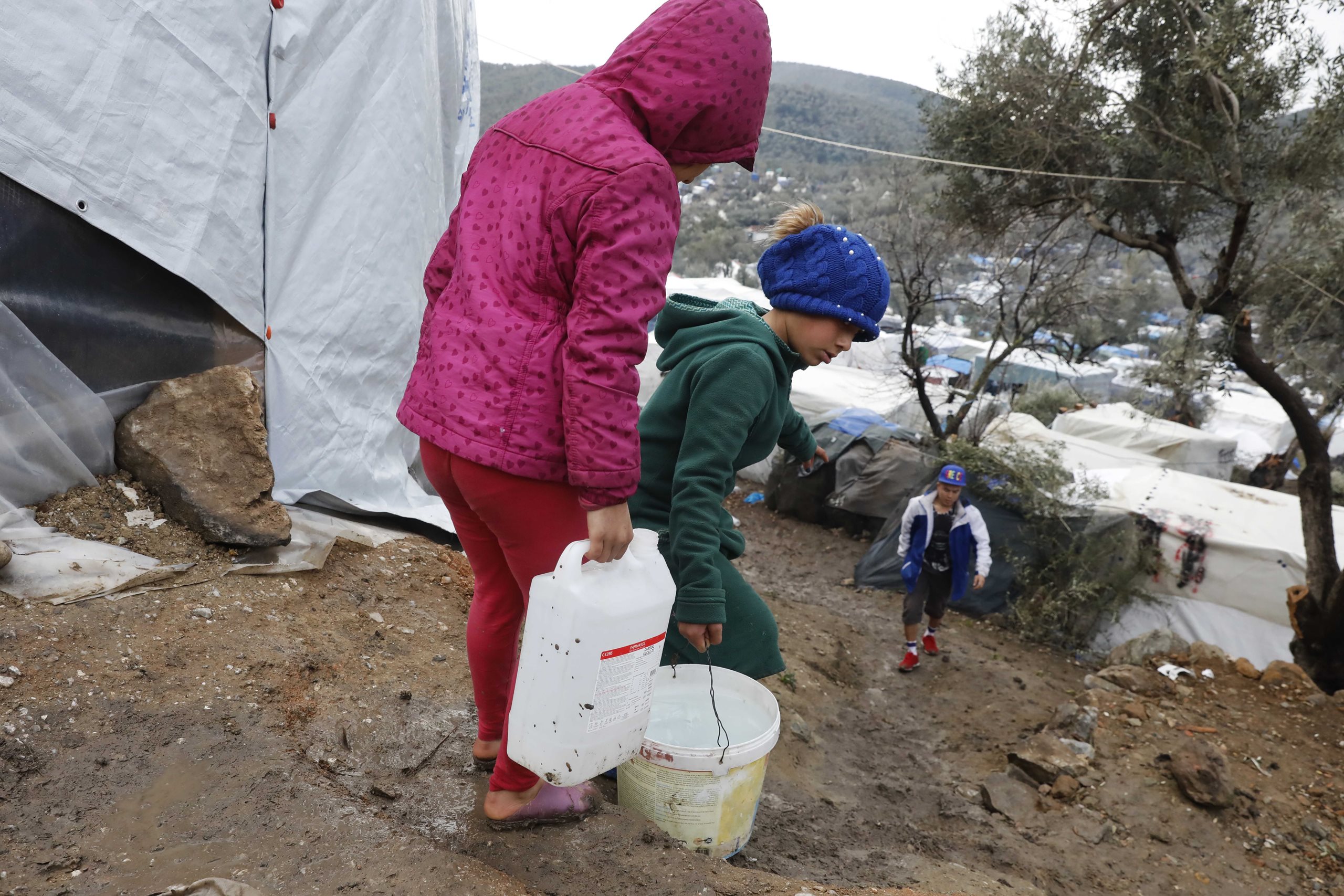 Kinder Lesbos Camp Moria