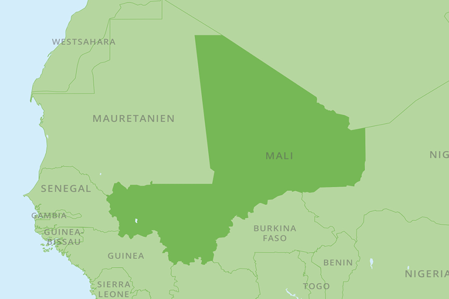 Karte: SOS-Kinderdörfer in Mali