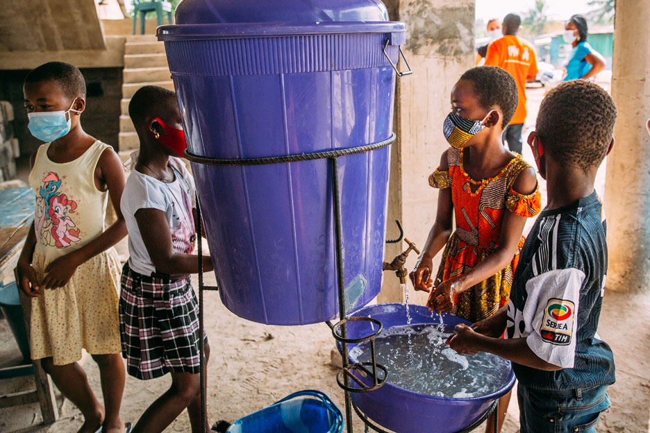 Unterstützung für Kinder und Familien während der Covid-Pandemie in Ghana. Foto: Alea Horst