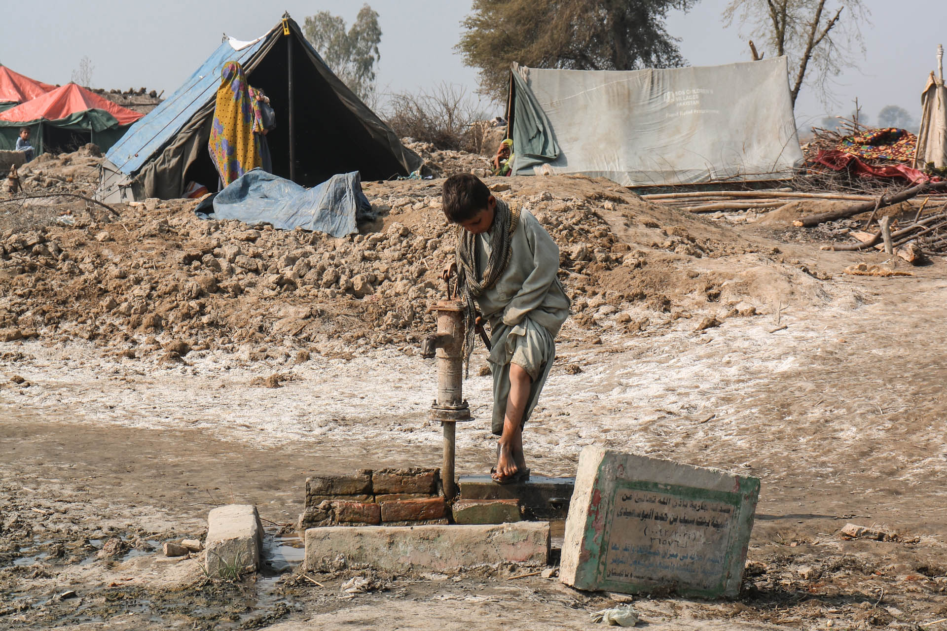 Nothilfe der SOS-Kinderdörfer in Pakistan. Foto: Muhammad Ali