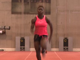 Trainingssprint: Adeline startet durch.