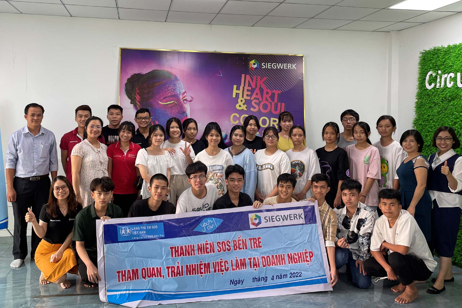 Youth during a visit at Siegwerk in Vietnam