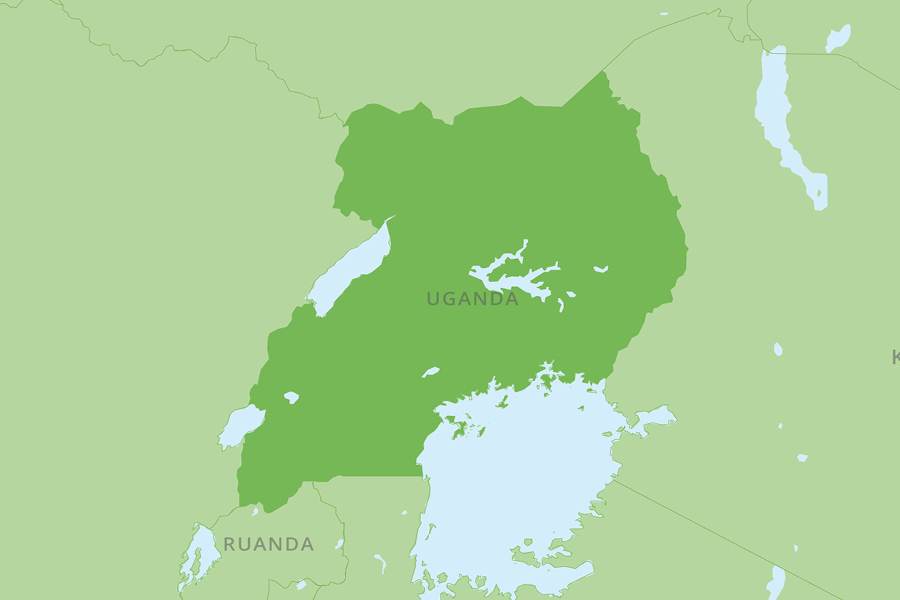 Karte: SOS-Kinderdörfer Uganda