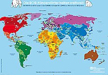 Kinderweltkarte für die Grundschule| SOS-Kinderdörfer