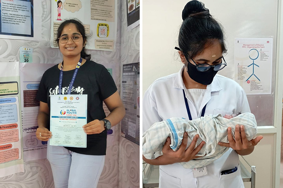 Sushmitha setzt sich für Gesundheitsthemen ein.