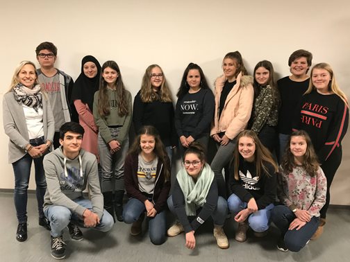 Engagierte Paten: Die Schüler der Klasse G9a.