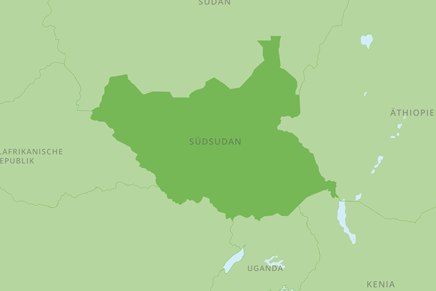 Karte: SOS-Kinderdörfer im Südsudan