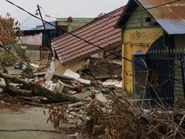 Zerstörungen in Indonesien