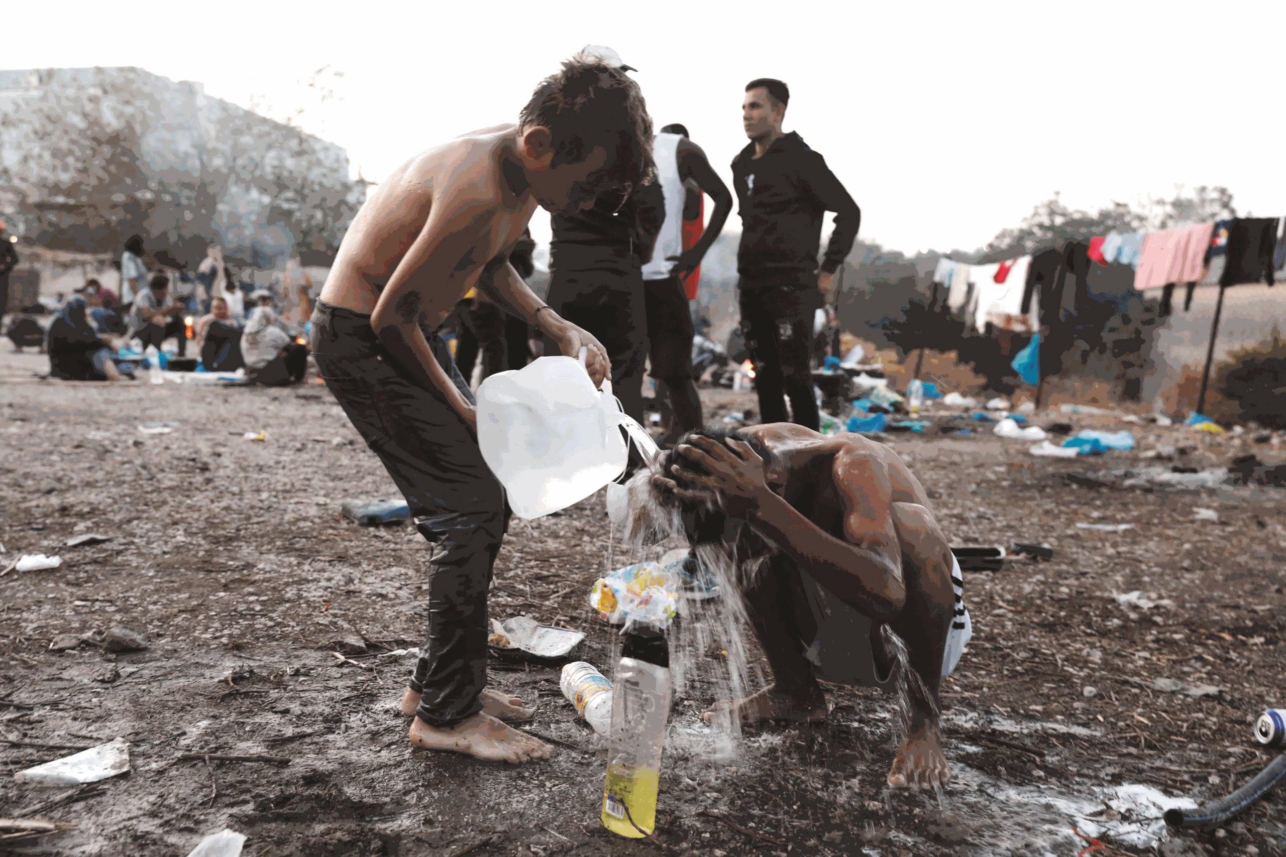 Kinder auf Lesbos Camp Kara Tepe