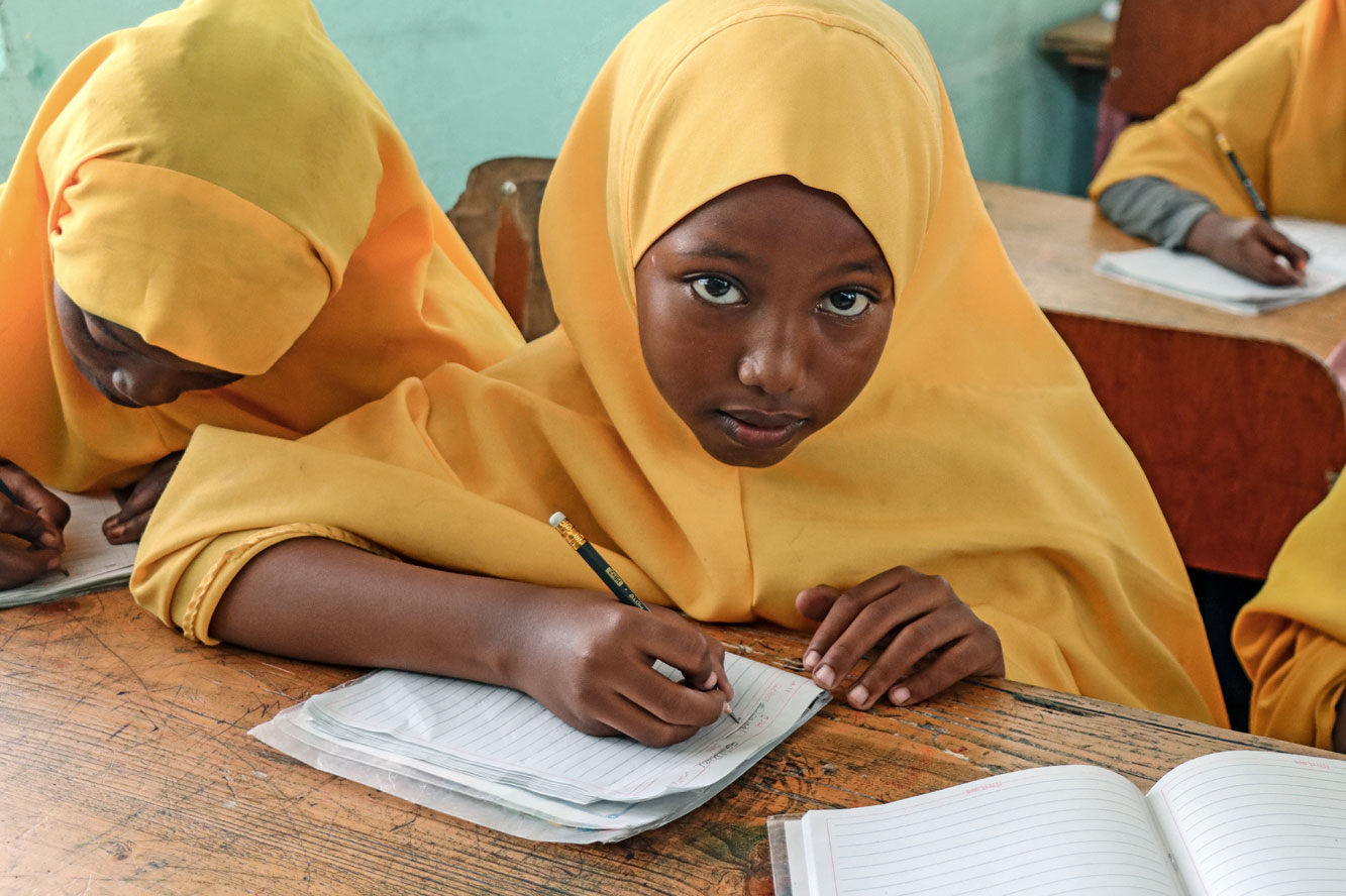 Mädchen an einer Schule in Somalia