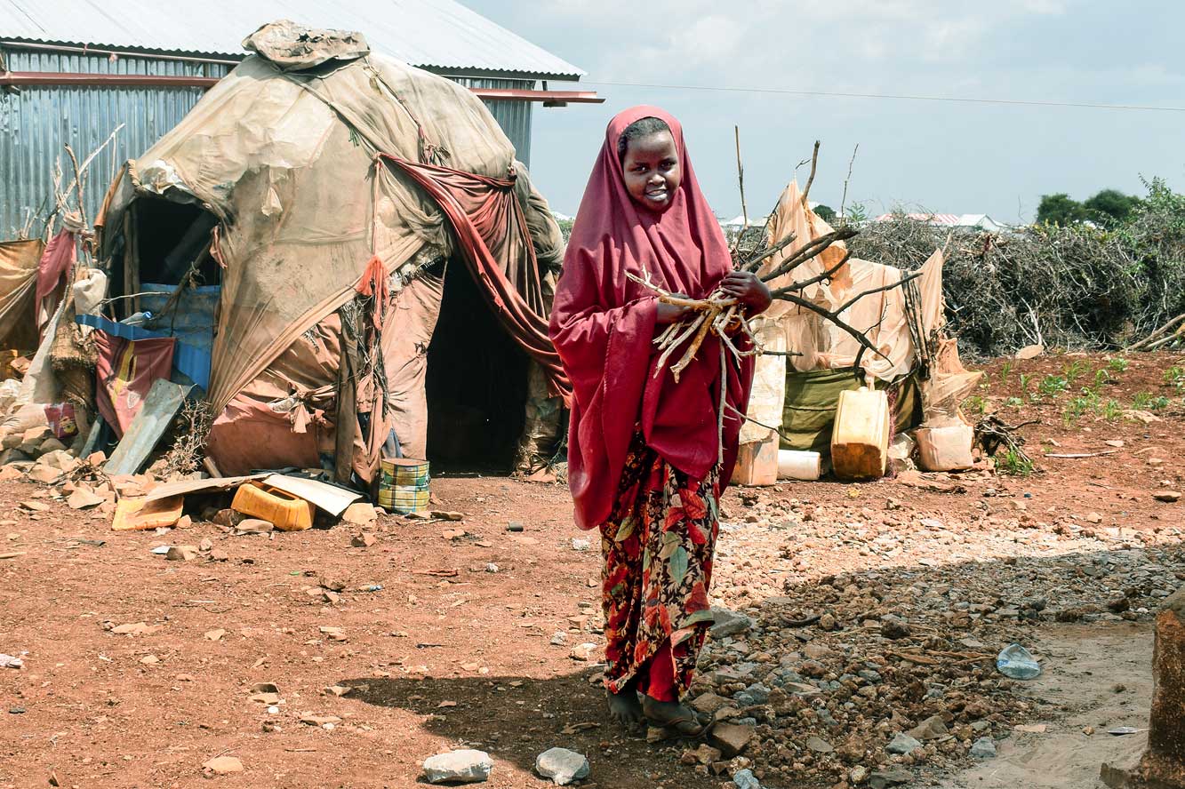 Mädchen in einem somalischen Flüchtlingscamp