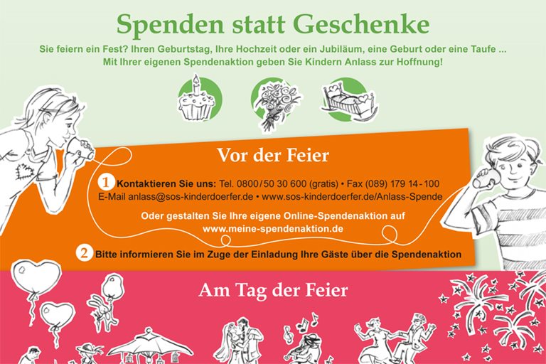 Jetzt Spendenaktion starten! SOSKinderdörfer weltweit