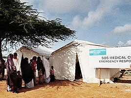 SOS-Nothilfe-Station im Flüchtlinglager Badbode, Mogadischu