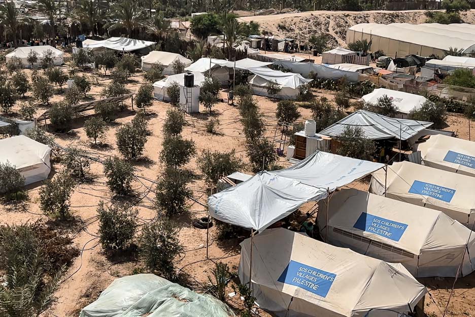Lager der SOS-Kinderdörfer in Gaza