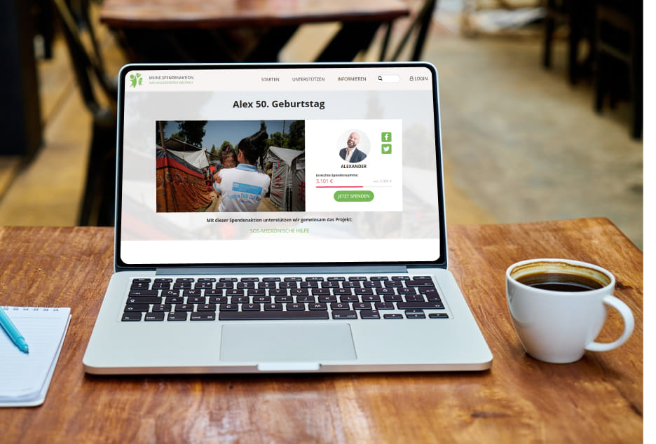 Spendenaktion auf meine-spendenaktion.de