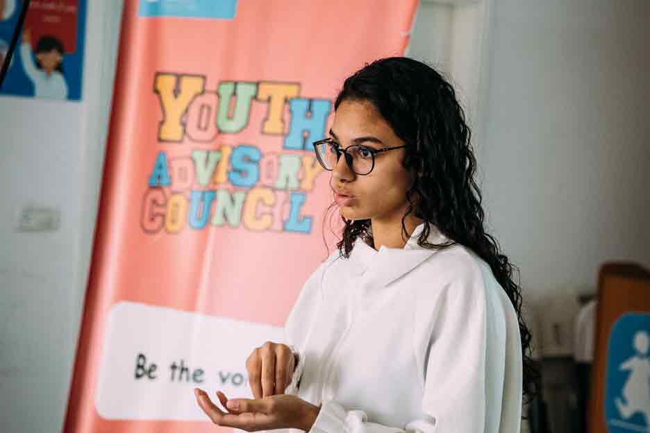 Bild: Maya, Leiterin des Jugendrat im SOS-Kinderdorf Bethlehem - Foto: Alea Horst