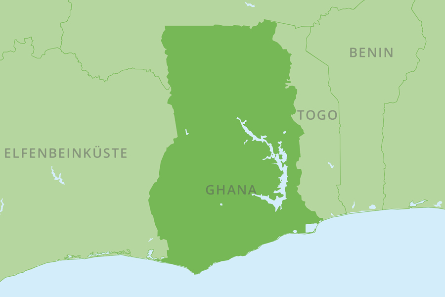 Landkarte Ghana