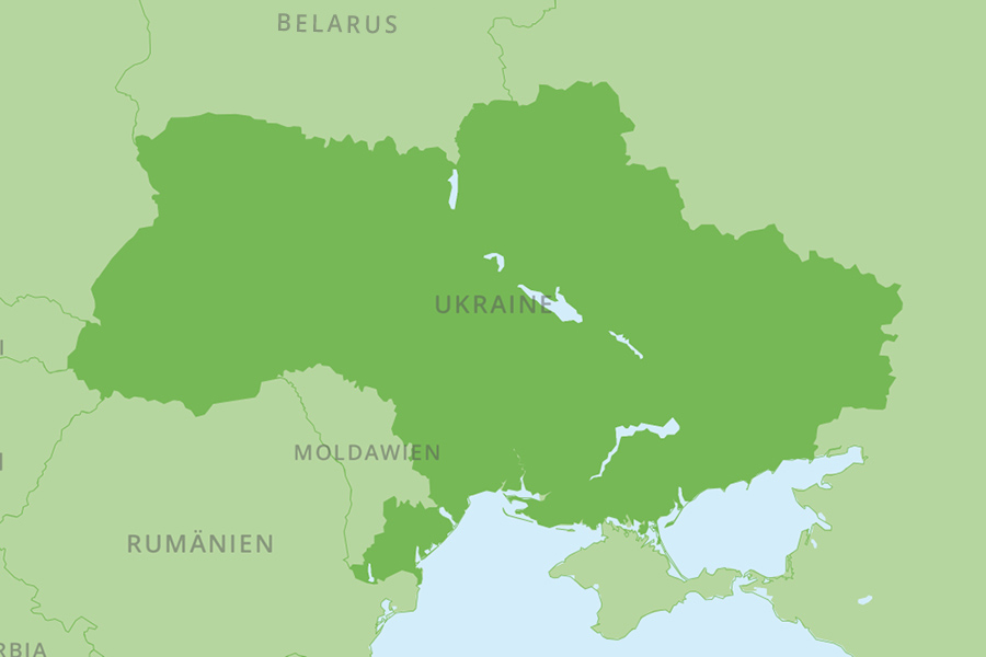 Karte: SOS-Kinderdörfer in Ukraine