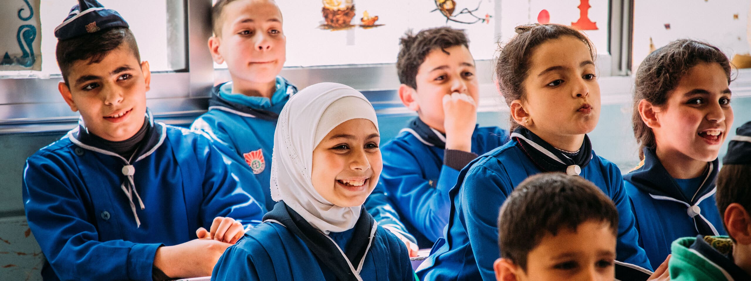Unterricht nach Wiederaufbau: Schulklasse in Aleppo. Foto: Alea Horst