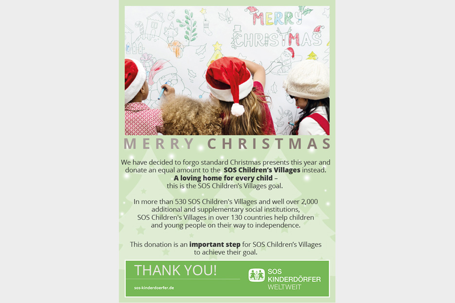 E-Card SOS-Kinderdörfer: Merry Christmas