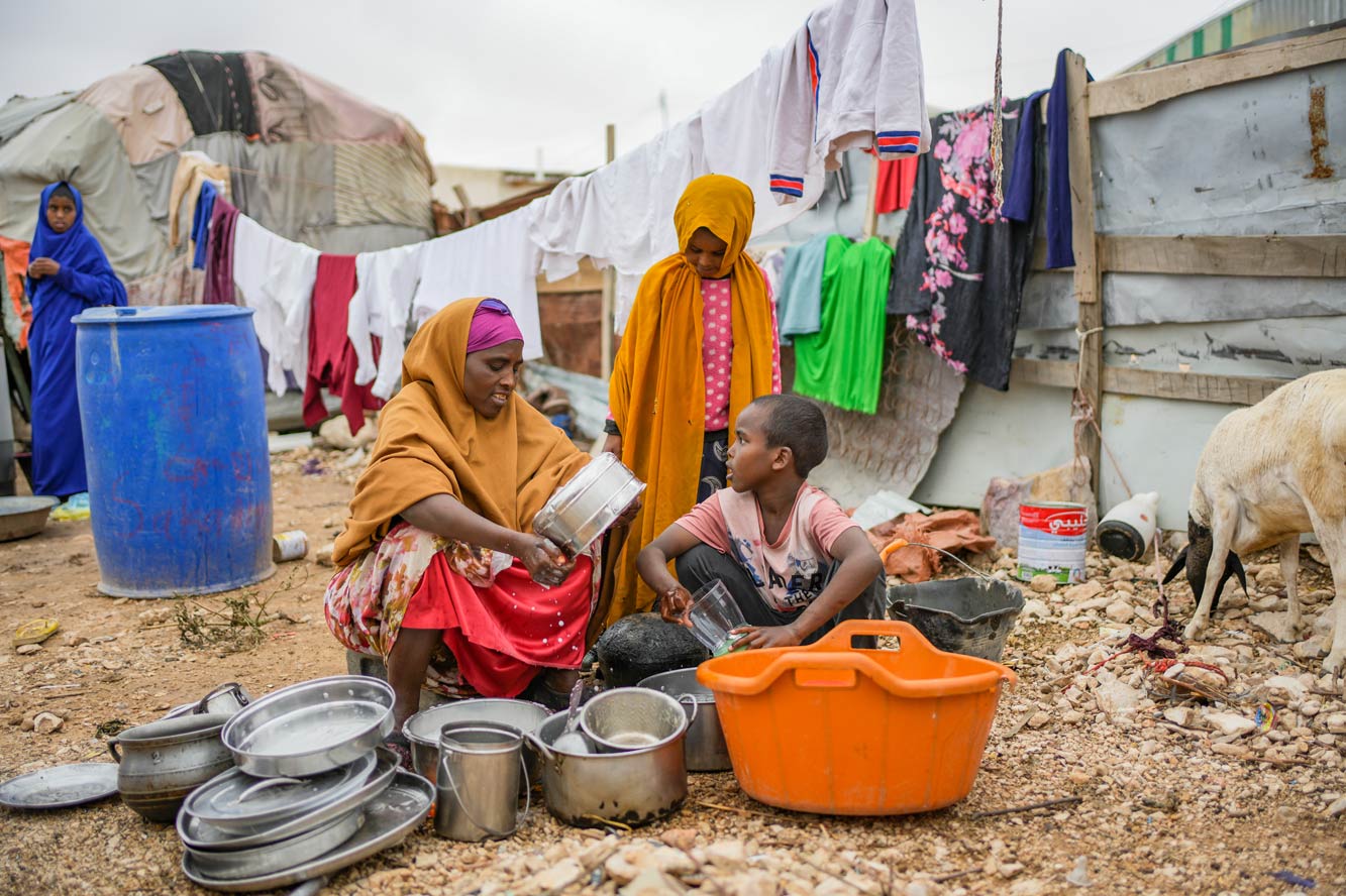 Humanitäre Hilfe für Familien in den Flüchtlingscamps in Somaliland. Foto: Lydia Mantler
