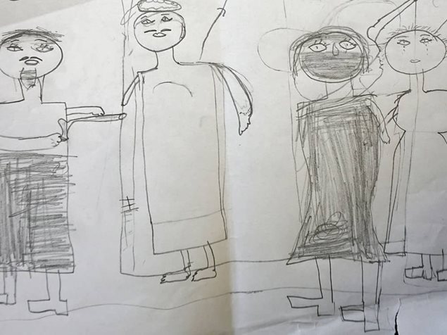 "Der Tag, an dem der IS kam": Kinderzeichnung aus dem Nordirak
