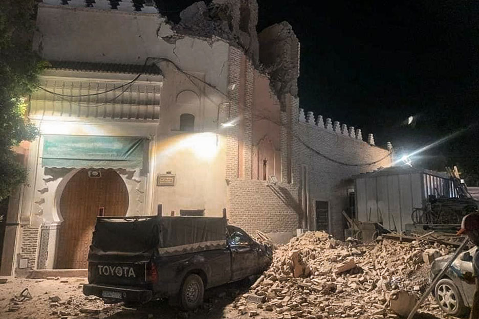 Trümmer nach dem schweren Erdbeben in Marokko