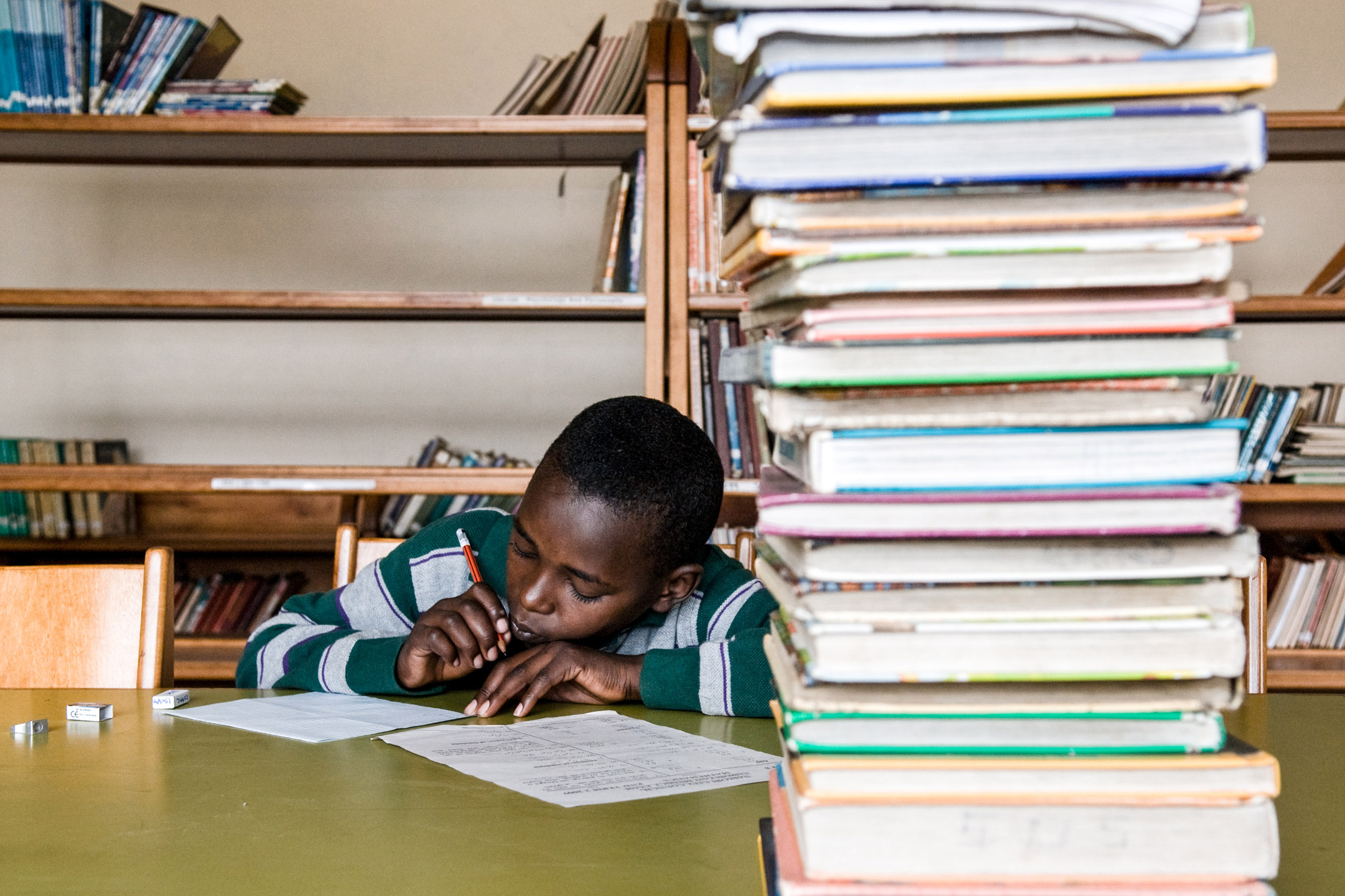 Schüler an SOS-Schule in Kenia