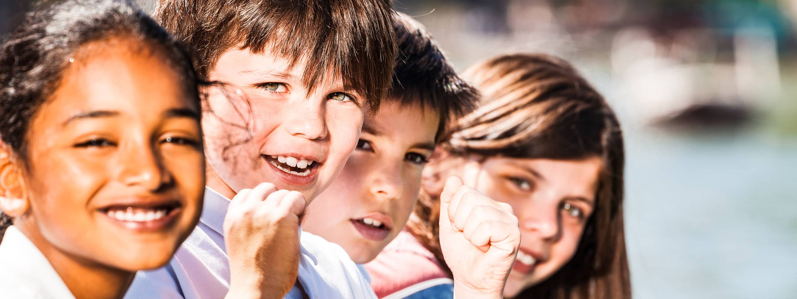 Lachende Kinder aus Frankreich