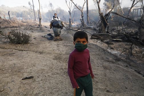 Nach dem Feuer im Camp Moria: 12.000 Menschen wurden obdachlos, darunter auch viele Kinder und ihre Familien.