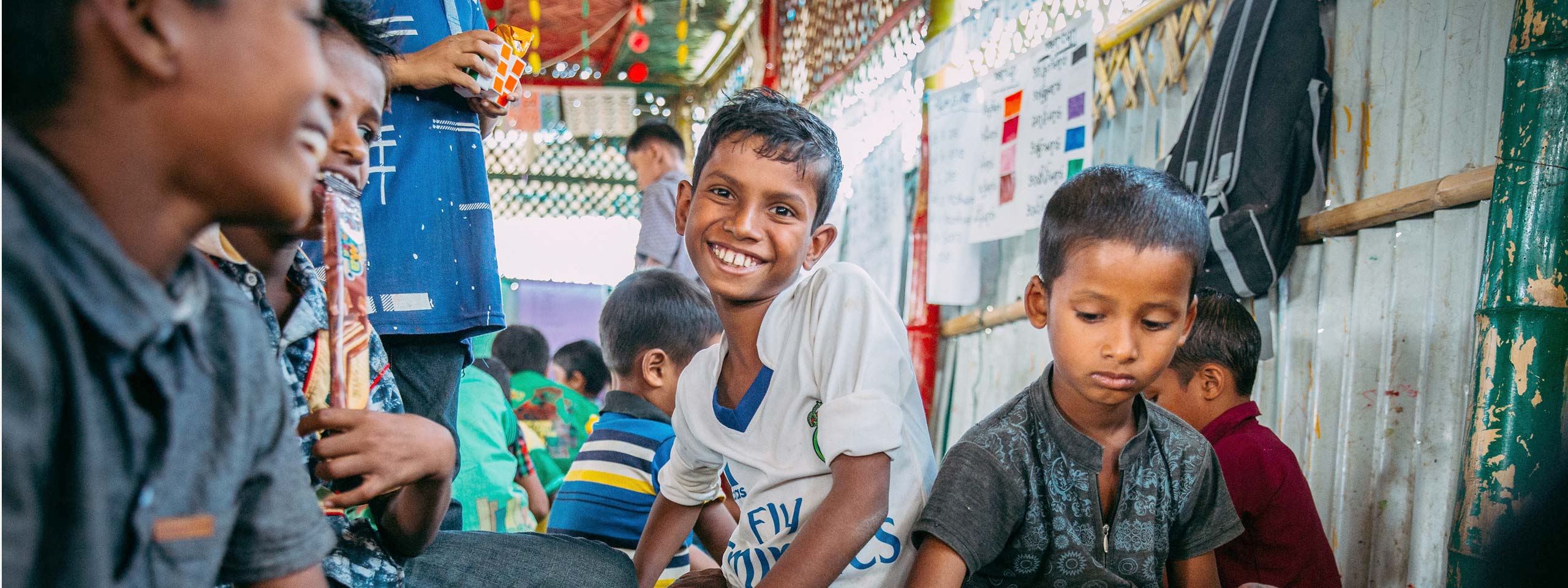 Rohingya-Kinder spielen im Flüchtlingslager in Bangladesch. Foto: Alea Horst