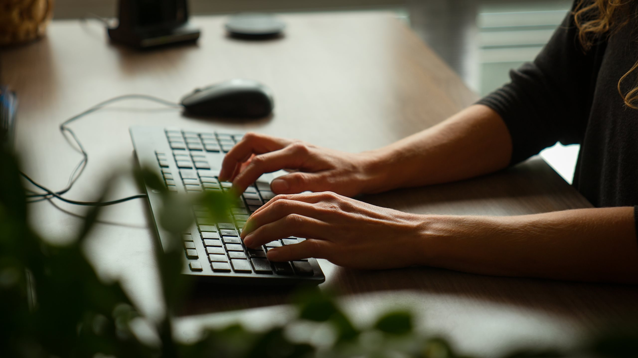 Arbeitsplatz mit Tastatur