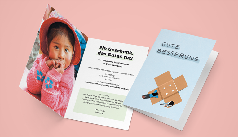 Gute Besserung Grußkarte 