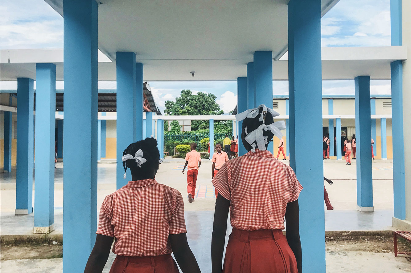 An der Schule der SOS-Kinderdörfer in Port-au-Prince, Haiti