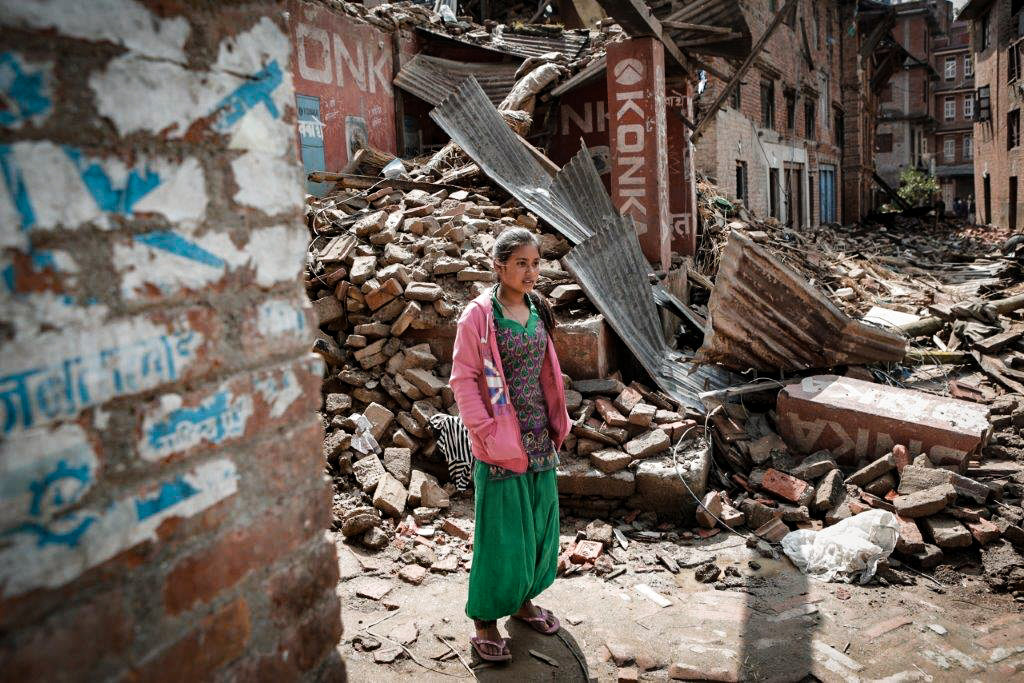 Überlebende in Nothilfecamp - Erdbeben Nepal