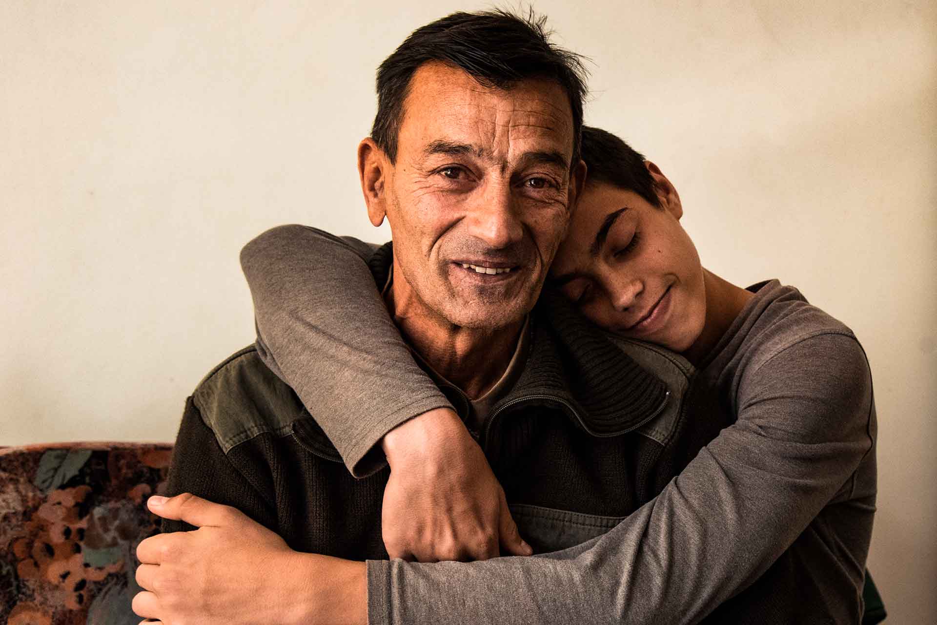 Vater Tajson mit Sohn Dejan