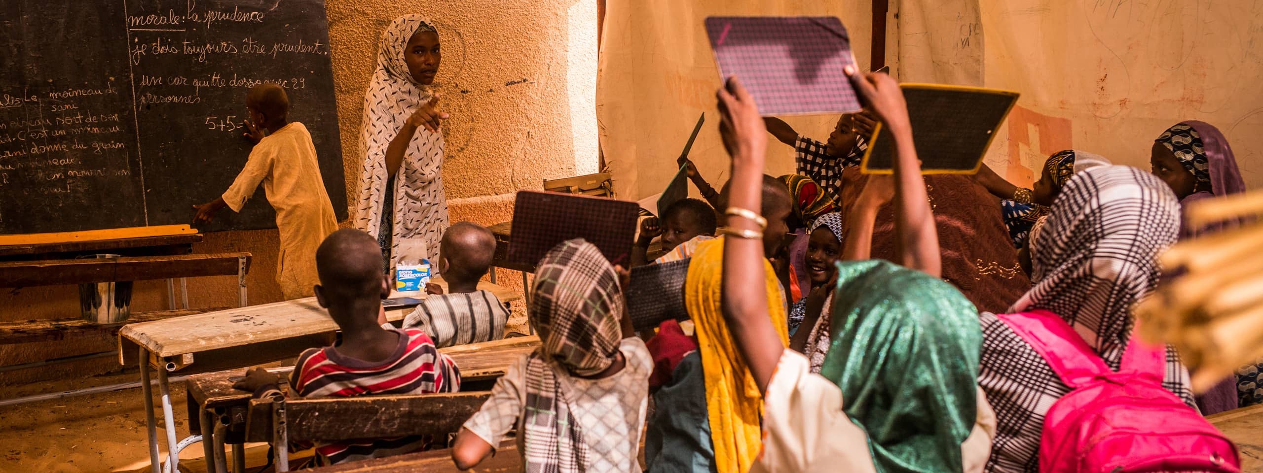 Notunterricht für Flüchtlingskinder in Diffa, Niger. Foto: Vincent Tremeau
