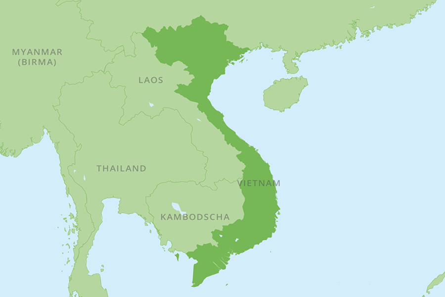 Karte: SOS-Kinderdörfer in Vietnam