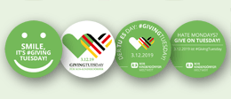 Aufkleber zum #GivingTuesday
